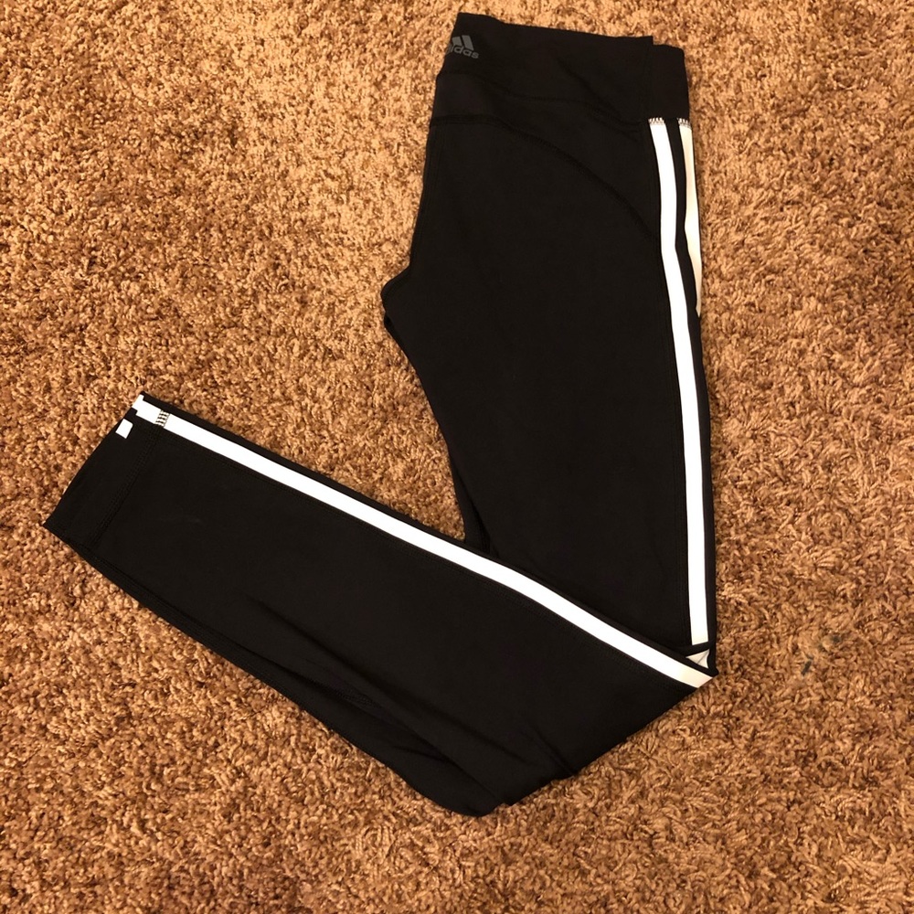 Adidas 3 stripe full length legging